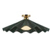 Alora Canada - One Light Semi-Flush Mount - Furrow - Pine Green- Union Lighting Luminaires Decor
