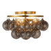 Alora Canada - Three Light Semi-Flush Mount - Faye - Brushed Gold/Smoked Glass- Union Lighting Luminaires Decor