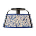 Alora Canada - One Light Semi-Flush Mount - Scout - Matte Black/Blue Linen- Union Lighting Luminaires Decor