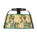 Alora Canada - One Light Semi-Flush Mount - Scout - Matte Black/Green Linen- Union Lighting Luminaires Decor