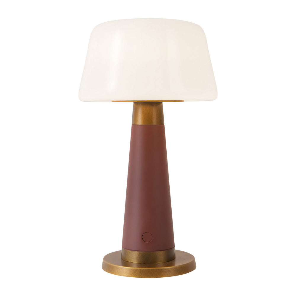 Alora Canada - LED Table Lamp - Clemence - Burgundy- Union Lighting Luminaires Decor