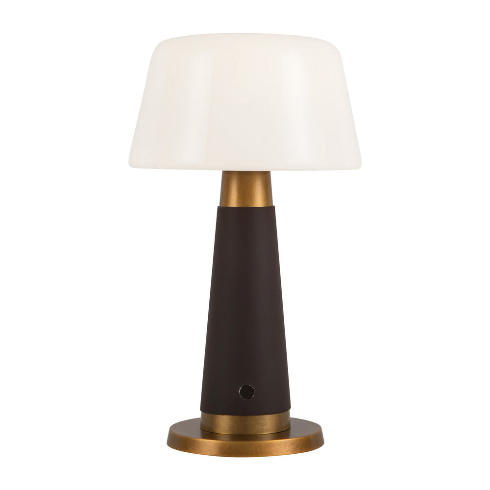 Alora Canada - LED Table Lamp - Clemence - Espresso Vegan Leather- Union Lighting Luminaires Decor