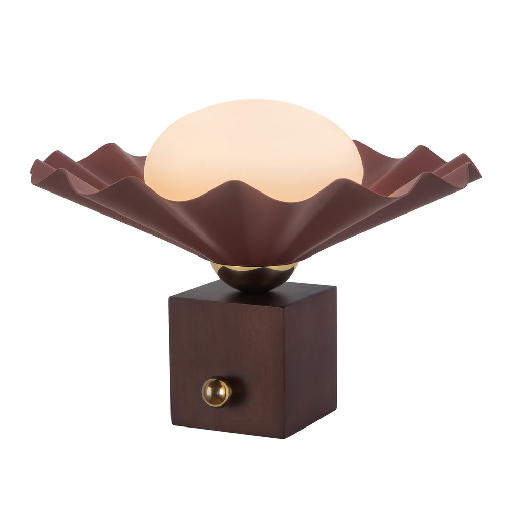 Alora Canada - One Light Table Lamp - Furrow - Burgundy- Union Lighting Luminaires Decor