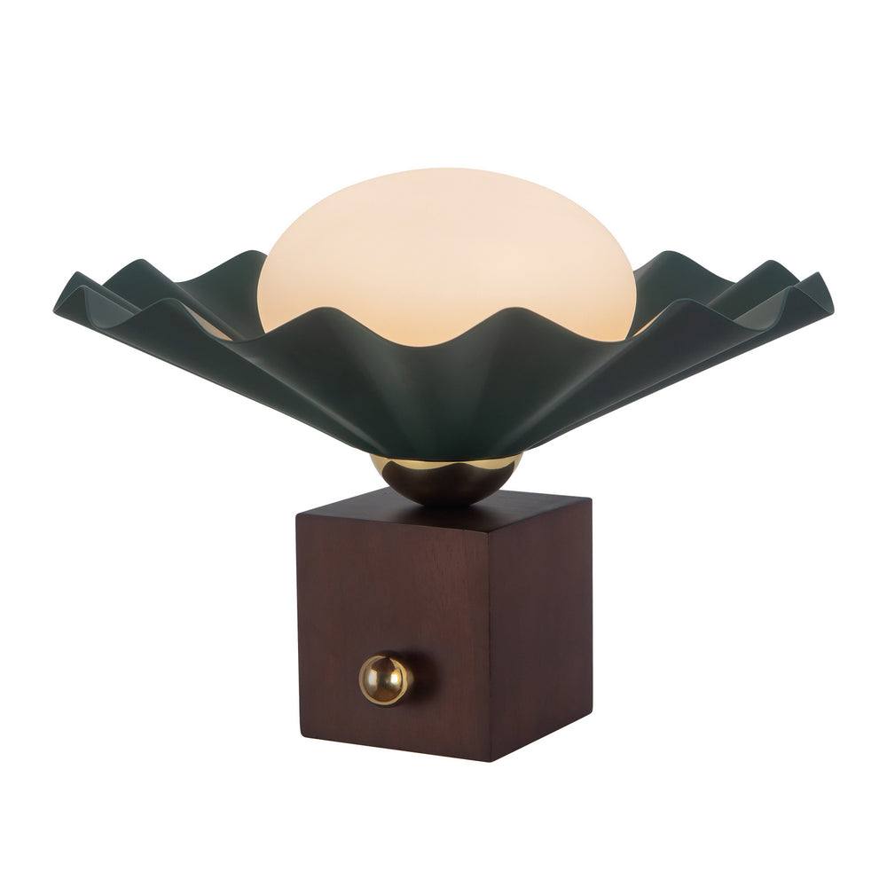 Alora Canada - One Light Table Lamp - Furrow - Pine Green- Union Lighting Luminaires Decor