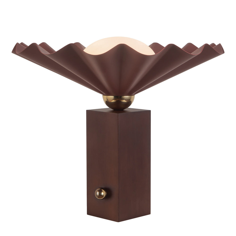 Alora Canada - One Light Table Lamp - Furrow - Burgundy- Union Lighting Luminaires Decor