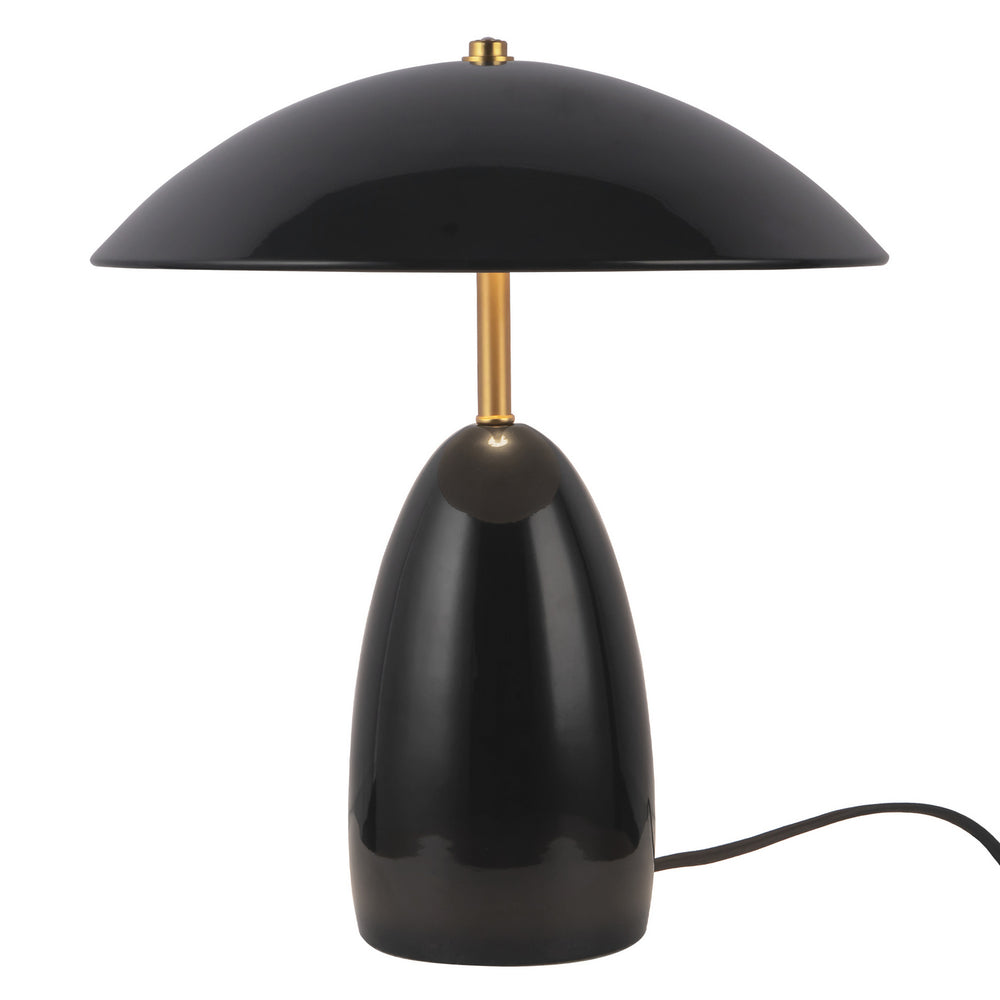 Alora Canada - LED Table Lamp - Poppy - Glossy Black- Union Lighting Luminaires Decor