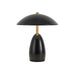 Alora Canada - LED Table Lamp - Poppy - Glossy Black- Union Lighting Luminaires Decor