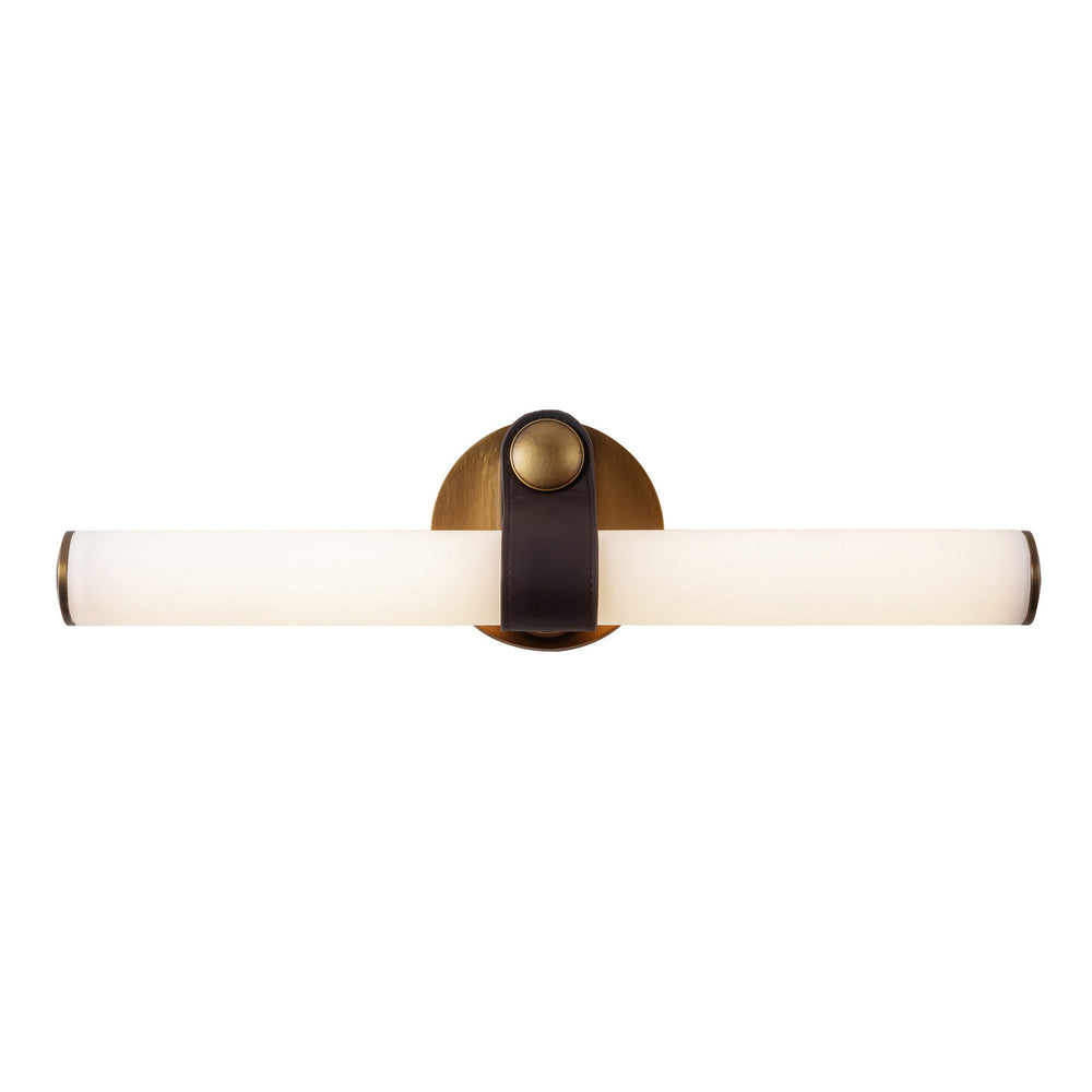Alora Canada - LED Bathroom Vanity - Ledger - Vintage Brass- Union Lighting Luminaires Decor
