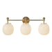 Alora Canada - Three Light Bathroom Vanity - Cherise - Brushed Gold/Glossy Ribbed Opal Glass- Union Lighting Luminaires Decor