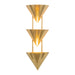 Alora Canada - Three Light Wall Sconce - Versus - Patina Brass- Union Lighting Luminaires Decor