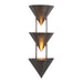 Alora Canada - Three Light Wall Sconce - Versus - Aged Steel- Union Lighting Luminaires Decor