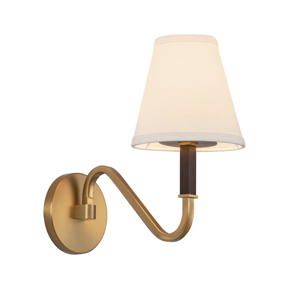 Alora Canada - One Light Wall Sconce - Sloan - Brushed Gold/White Linen- Union Lighting Luminaires Decor