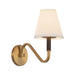 Alora Canada - One Light Wall Sconce - Sloan - Brushed Gold/White Linen- Union Lighting Luminaires Decor