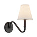 Alora Canada - One Light Wall Sconce - Sloan - Matte Black/White Linen- Union Lighting Luminaires Decor