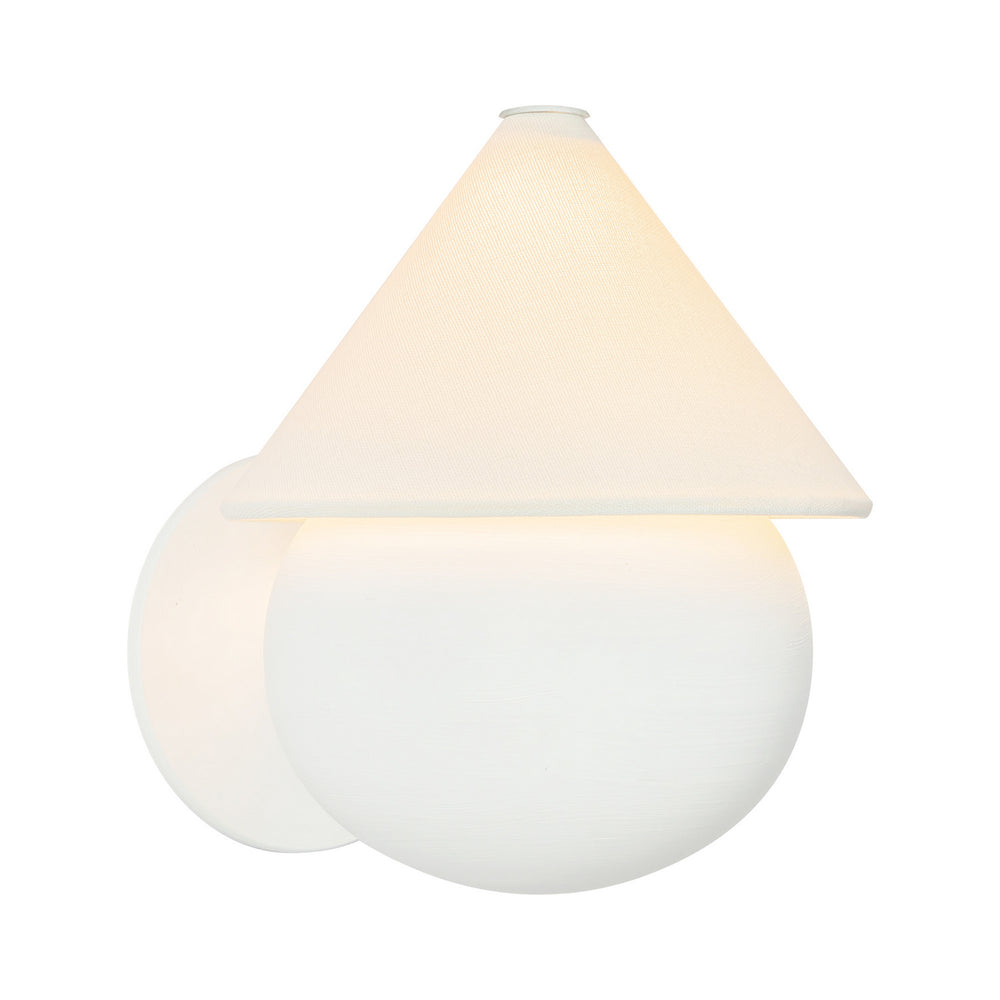 Alora Canada - LED Wall Sconce - Rowan - Antique White/White Linen- Union Lighting Luminaires Decor