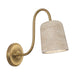 Alora Canada - One Light Bathroom Vanity - Bromley - Brushed Gold/Travertine- Union Lighting Luminaires Decor