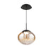 W.A.C. Canada - LED Pendant - Swazey - Black/Amber Glass- Union Lighting Luminaires Decor