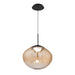W.A.C. Canada - LED Pendant - Swazey - Black/Amber Glass- Union Lighting Luminaires Decor