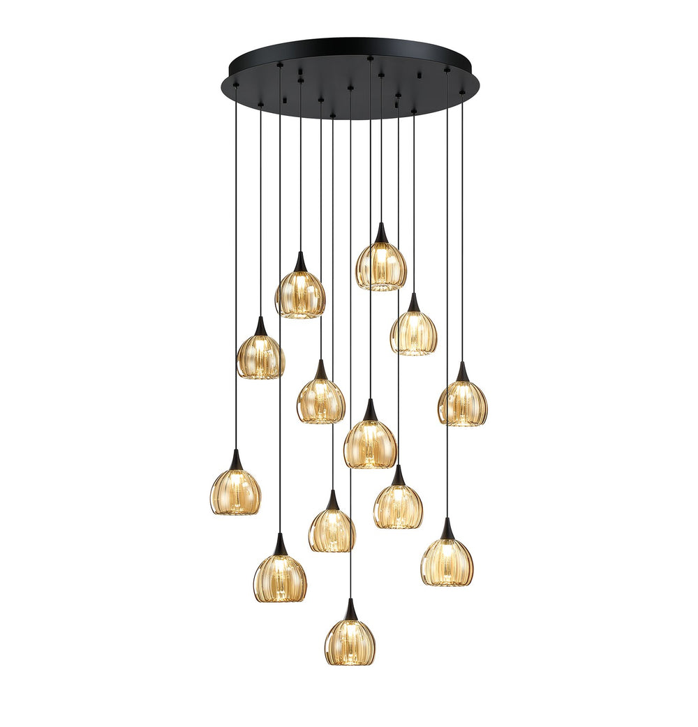 Kendal Canada - LED Pendant Pan - Oriana - Black- Union Lighting Luminaires Decor