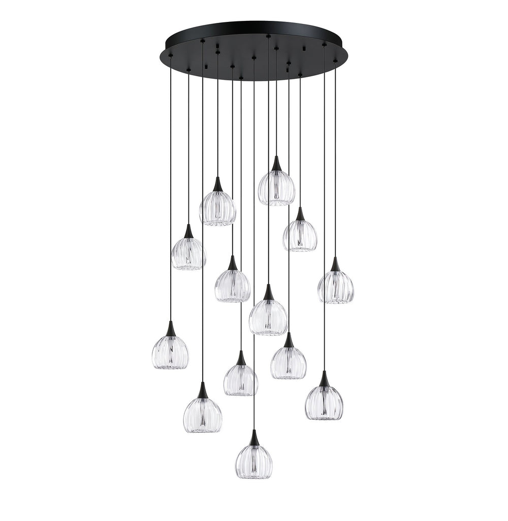 Kendal Canada - LED Pendant Pan - Oriana - Black- Union Lighting Luminaires Decor