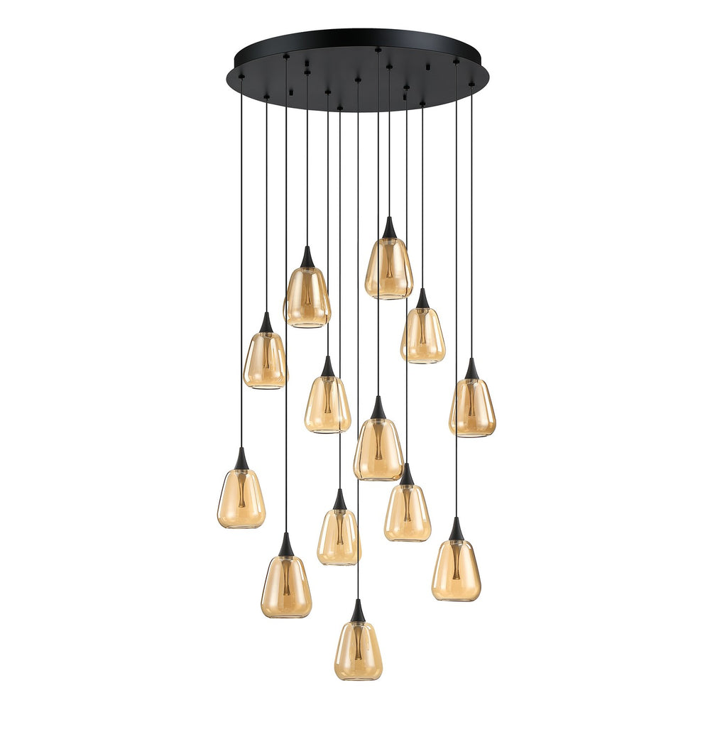 Kendal Canada - LED Pendant Pan - Oriana - Black- Union Lighting Luminaires Decor