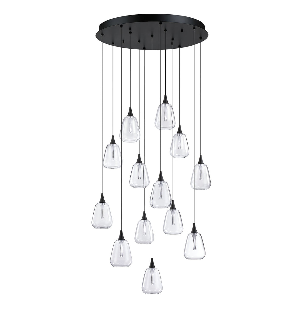 Kendal Canada - LED Pendant Pan - Oriana - Black- Union Lighting Luminaires Decor