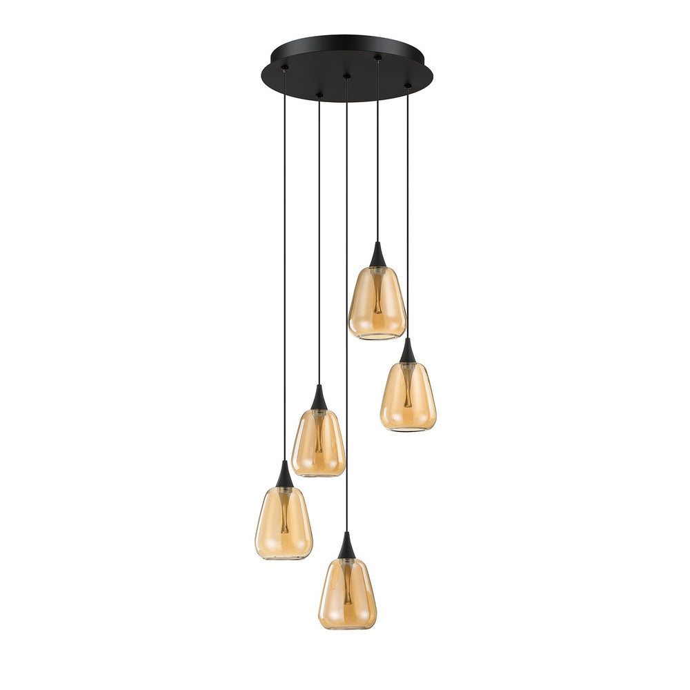 Kendal Canada - LED Pendant Pan - Oriana - Black- Union Lighting Luminaires Decor