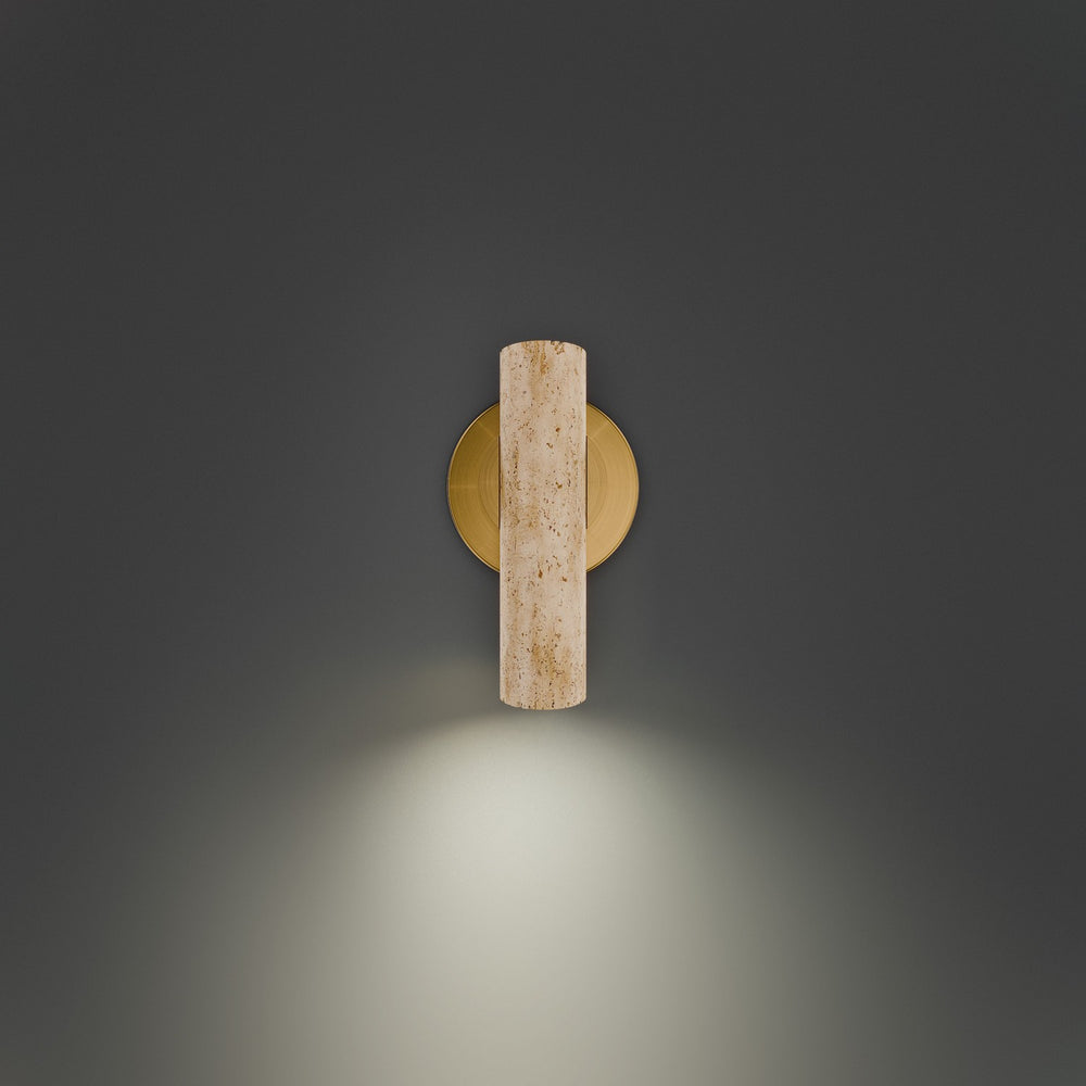 Modern Forms Canada - LED Task & Reading Bed Light - Holden - Beige Travertine/Aged Brass- Union Lighting Luminaires Decor