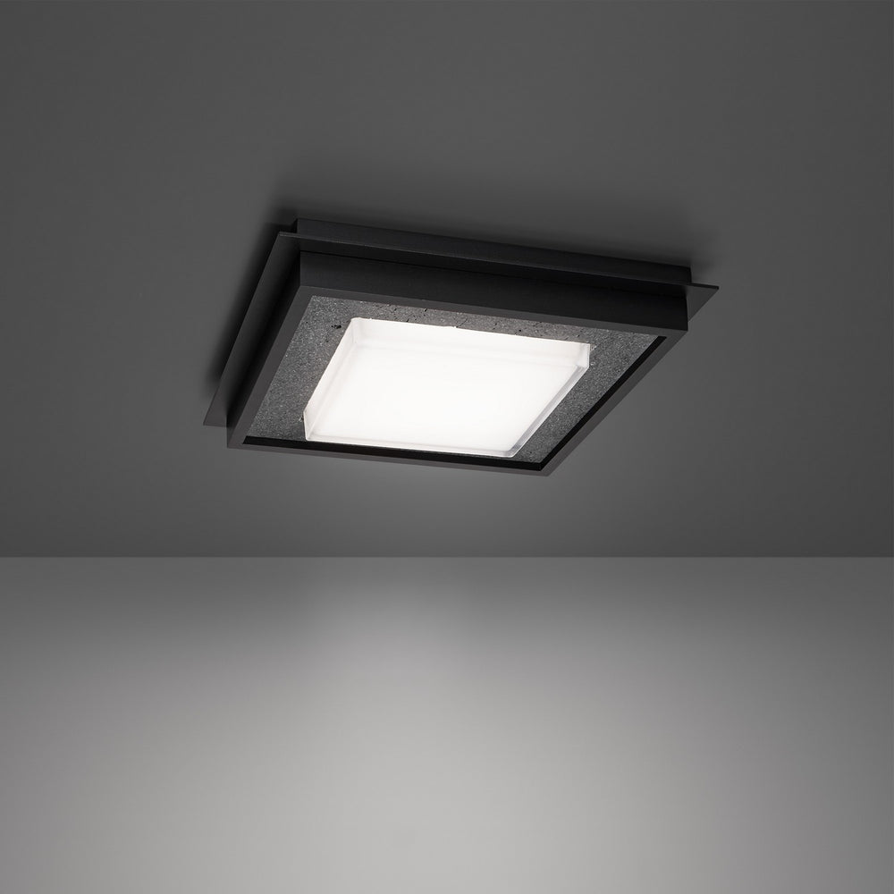 Modern Forms Canada - LED Flush Mount - Grandstand - Basalt Stone/Black- Union Lighting Luminaires Decor