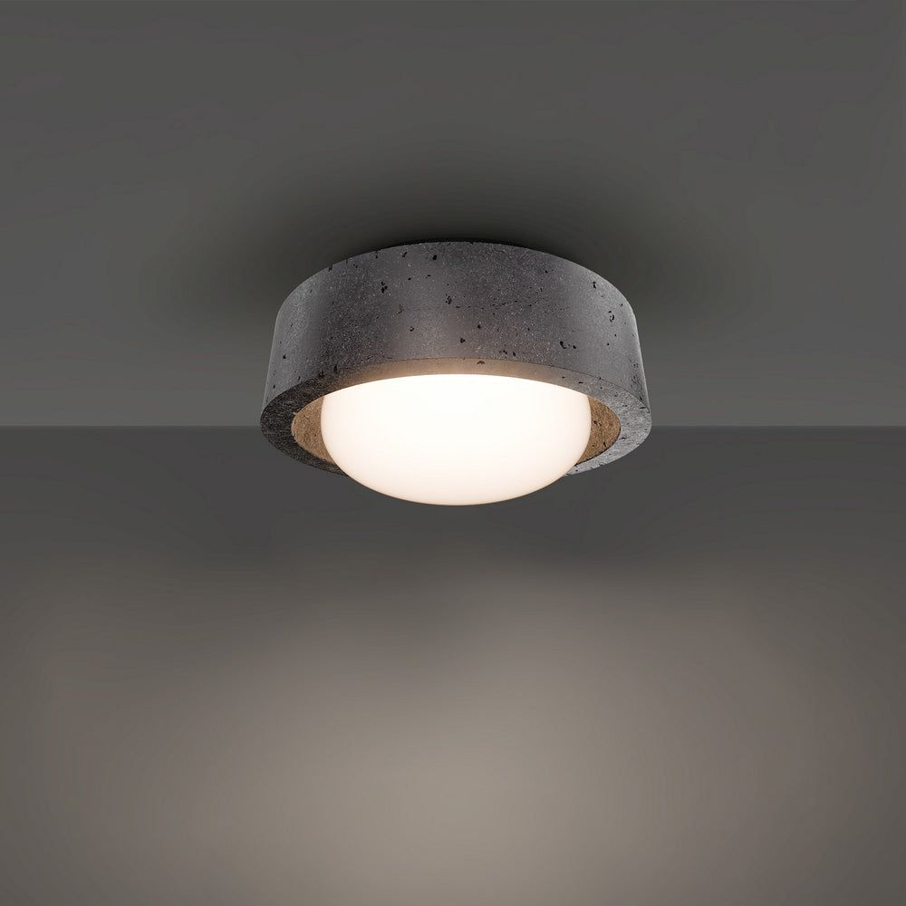 Modern Forms Canada - LED Flush Mount - Tane - Basalt Stone/Black- Union Lighting Luminaires Decor