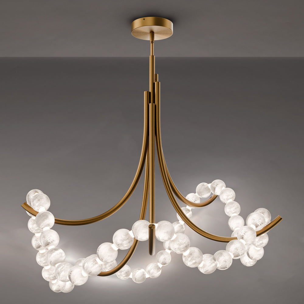Modern Forms Canada - LED Semi-Flush Mount - Parel - Aged Brass- Union Lighting Luminaires Decor