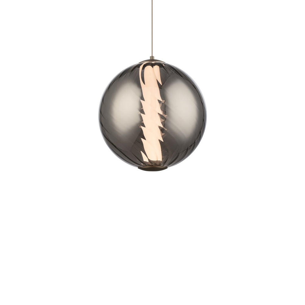 Modern Forms Canada - LED Mini Pendant - Swirly - Smoke Glass/Brushed Nickel- Union Lighting Luminaires Decor