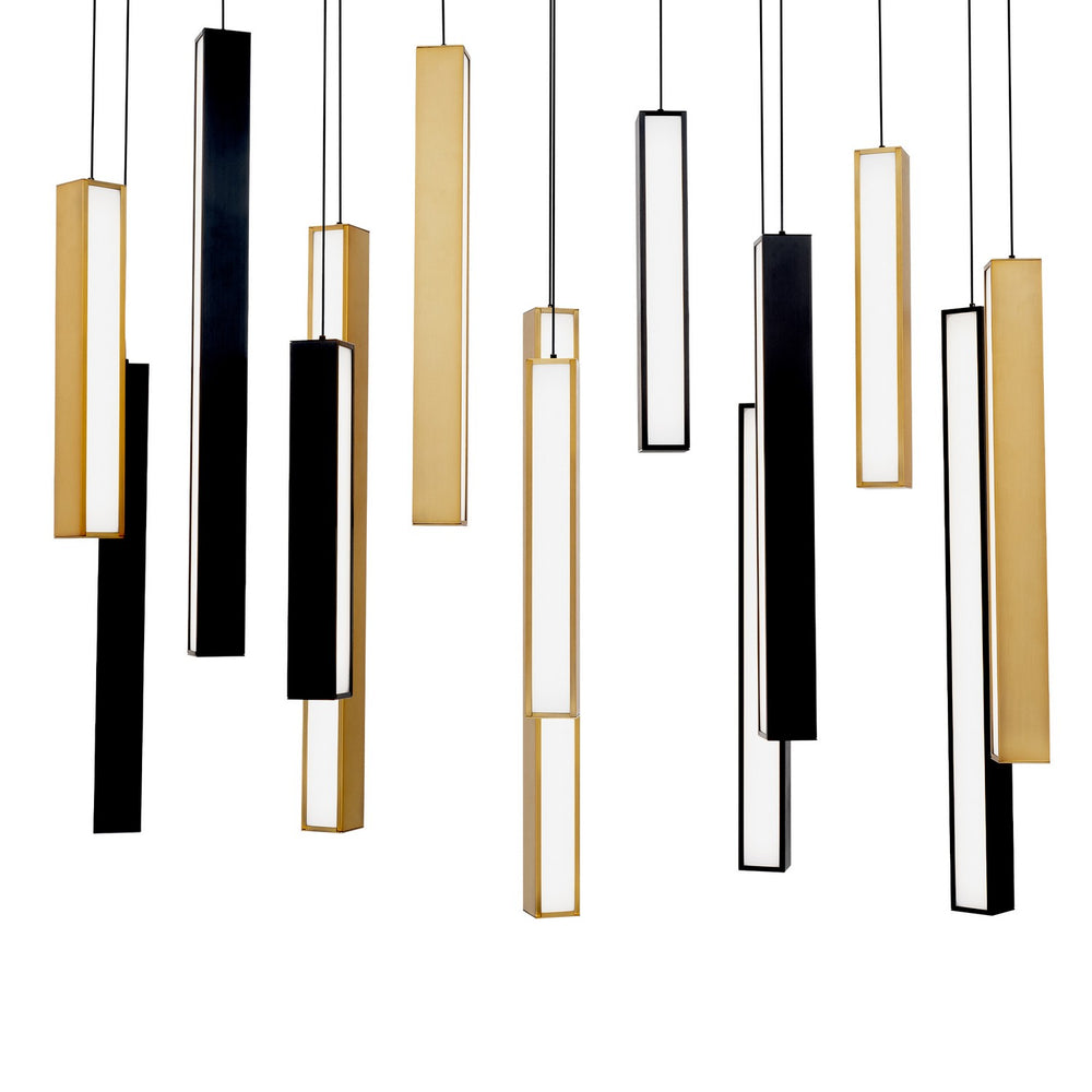 Modern Forms Canada - LED Pendant - Chaos - Black/Aged Brass & Black- Union Lighting Luminaires Decor
