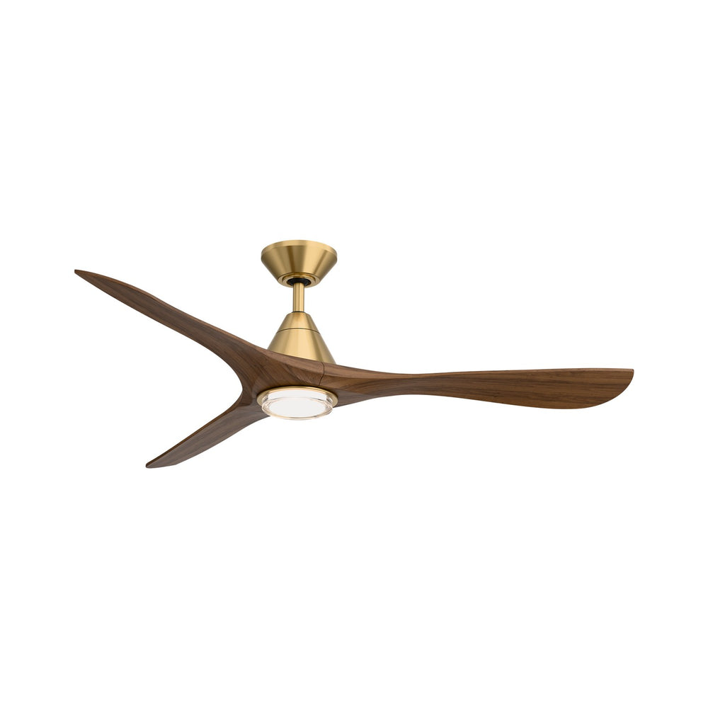 Modern Forms Fans Canada - 60" Ceiling Fan - Carve - Soft Brass/Distressed Koa- Union Lighting Luminaires Decor
