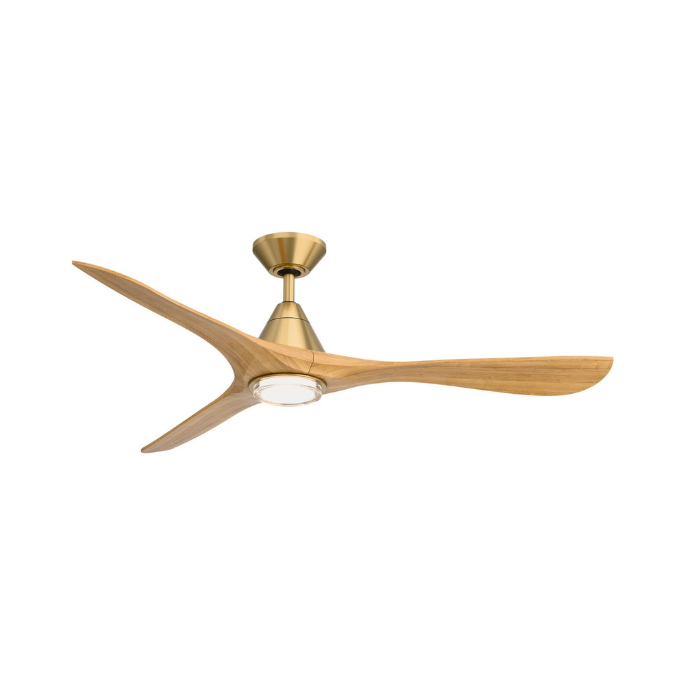Modern Forms Fans Canada - 60" Ceiling Fan - Carve - Soft Brass/Honey Oak- Union Lighting Luminaires Decor