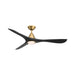Modern Forms Fans Canada - 60" Ceiling Fan - Carve - Soft Brass/Matte Black- Union Lighting Luminaires Decor