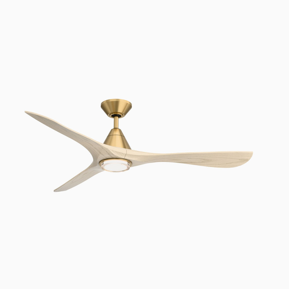 Modern Forms Fans Canada - 60" Ceiling Fan - Carve - Soft Brass/White Oak- Union Lighting Luminaires Decor