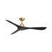 Modern Forms Fans Canada - 60" Ceiling Fan - Carve - Soft Brass/Matte Black- Union Lighting Luminaires Decor