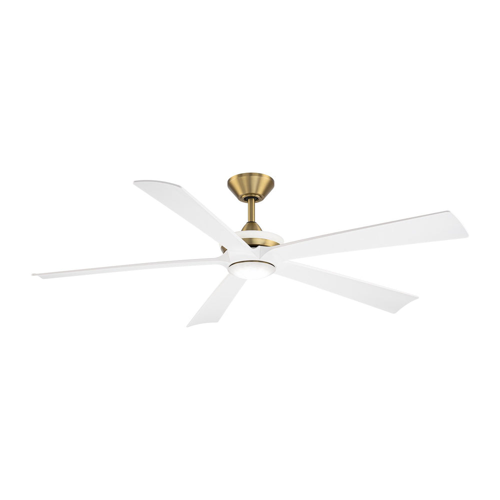 Modern Forms Fans Canada - 62" Ceiling Fan - Crown - Soft Brass/Matte White- Union Lighting Luminaires Decor