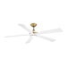 Modern Forms Fans Canada - 62" Ceiling Fan - Crown - Soft Brass/Matte White- Union Lighting Luminaires Decor