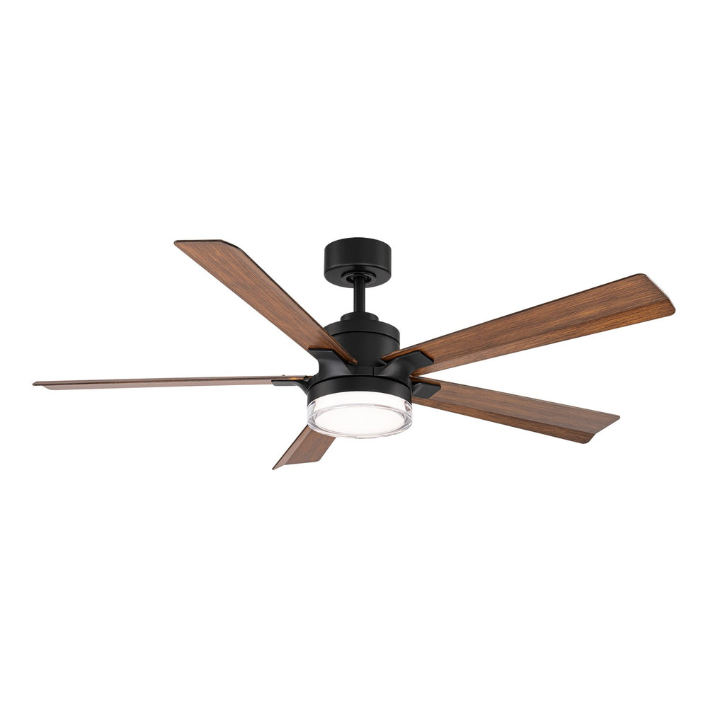 Modern Forms Fans Canada - 56" Ceiling Fan - Radiant - Matte Black/Distressed Koa- Union Lighting Luminaires Decor