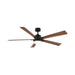 Modern Forms Fans Canada - 64" Ceiling Fan - Radiant - Matte Black/Distressed Koa- Union Lighting Luminaires Decor