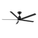 Modern Forms Fans Canada - 56" Ceiling Fan - Smooth 5 - Matte Black- Union Lighting Luminaires Decor
