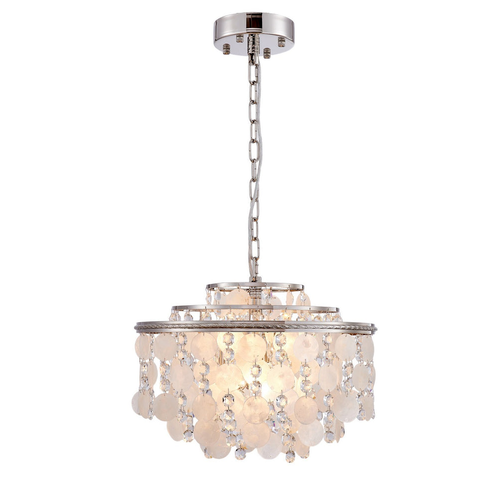 Artcraft Canada - Six Light Chandelier - Avara - Polished Nickel- Union Lighting Luminaires Decor