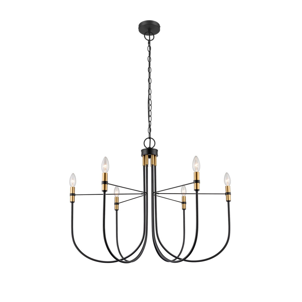 Artcraft Canada - Six Light Chandelier - Foundry - Black- Union Lighting Luminaires Decor