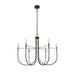 Artcraft Canada - Six Light Chandelier - Foundry - Black- Union Lighting Luminaires Decor