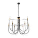 Artcraft Canada - Nine Light Chandelier - Foundry - Black- Union Lighting Luminaires Decor