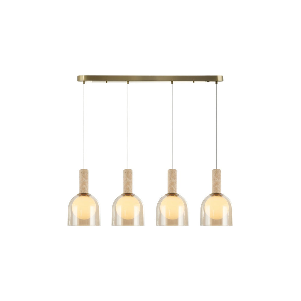 Artcraft Canada - Four Light Island Pendant - Juna - Brass- Union Lighting Luminaires Decor