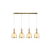 Artcraft Canada - Four Light Island Pendant - Juna - Brass- Union Lighting Luminaires Decor