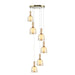 Artcraft Canada - Six Light Pendant - Juna - Brass- Union Lighting Luminaires Decor
